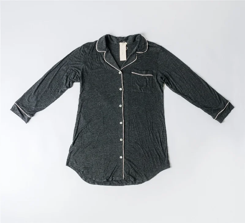 Gisele Charcoal/Sorbet Sleepshirt Cozy Warm Stylish