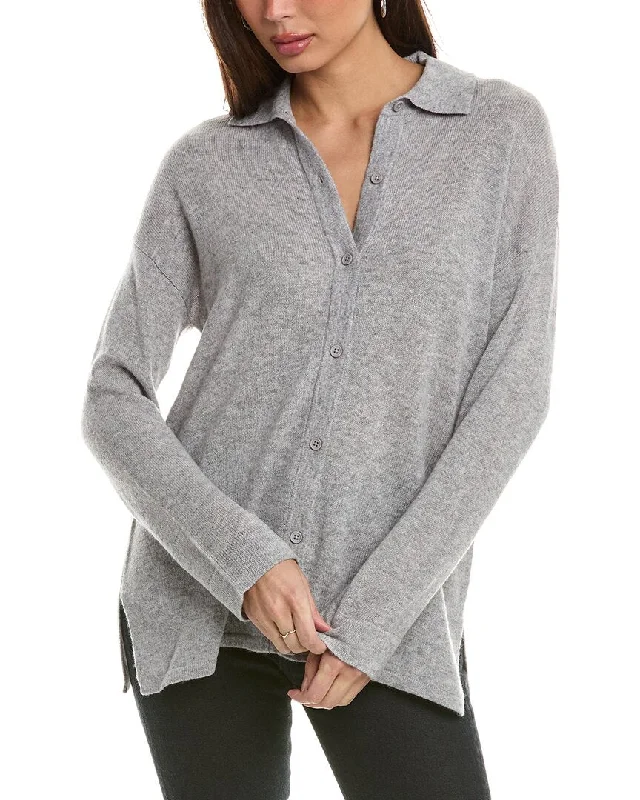 Hannah Rose Wool & Cashmere-Blend Shirt Oversized T-Shirt Spandex breathable