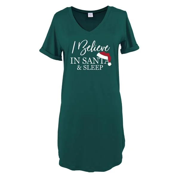 Hello Mello Believe In Sleep Holiday Sleep Shirt Hooded Caped Shawl Collar
