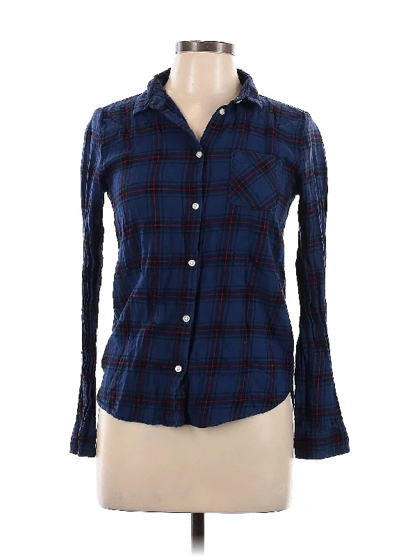 Long Sleeve Button Down Shirt Elasticated Padded Insulated