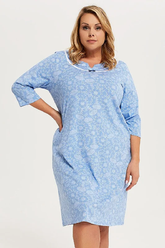 Nightshirt Italian Fashion Solid Color Striped Floral