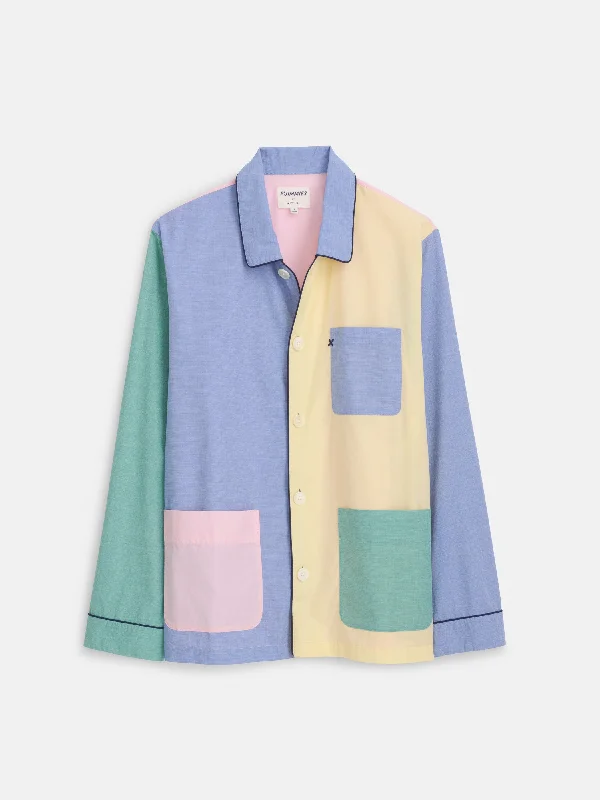 P'Jimmies Sleep Shirt in Colorblock Basic T-Shirt Crew Neck Short Sleeve