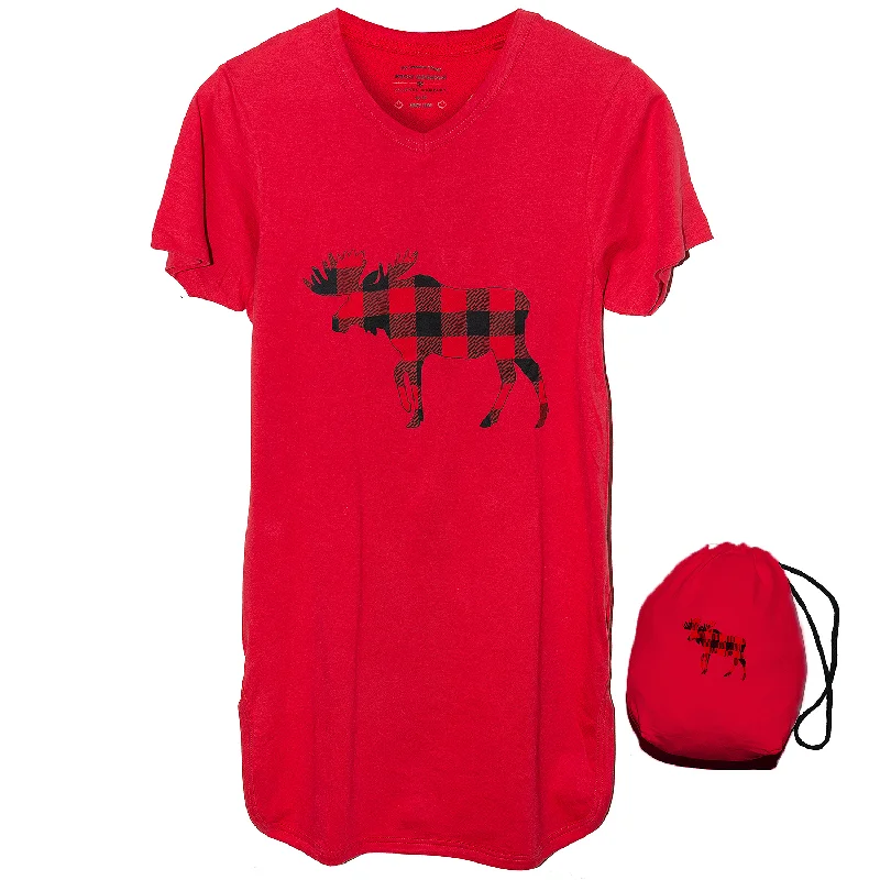 Red Moose Nightshirt in a Bag Modern Contemporary Chic