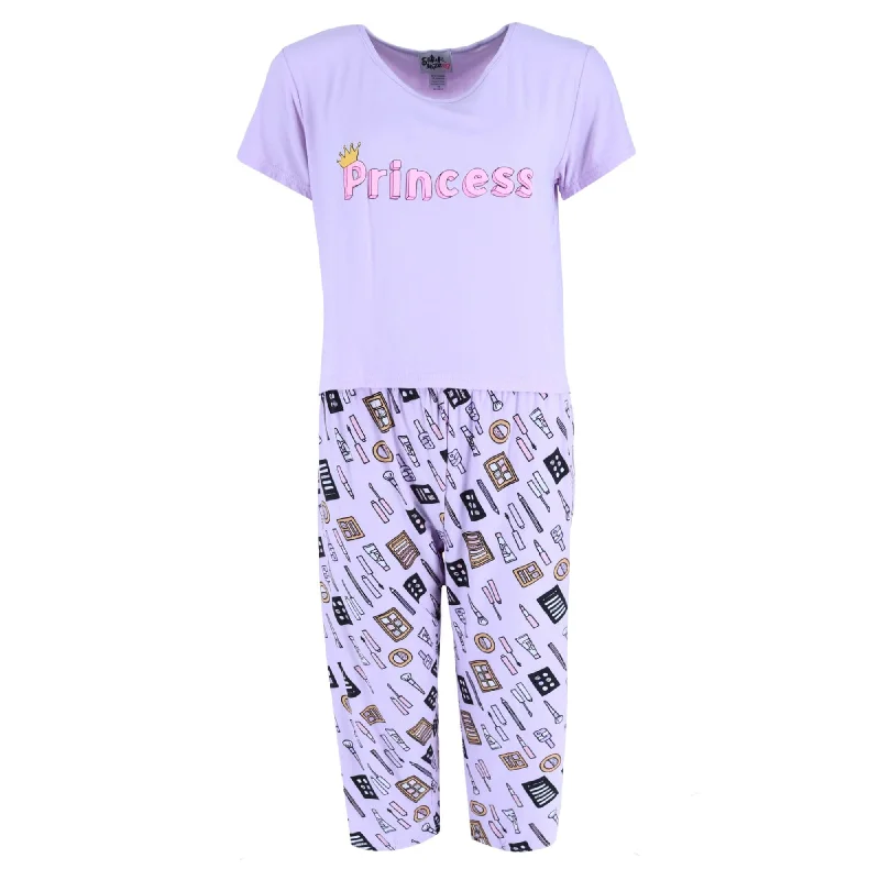 Saturdaze Women's Plus Princess Shirt Makeup Capris Chenille Brocade Lace