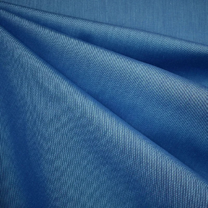Yarn Dyed Shot Cotton Shirting Blue Notch Collar Peter Pan Collar Cowl Neck